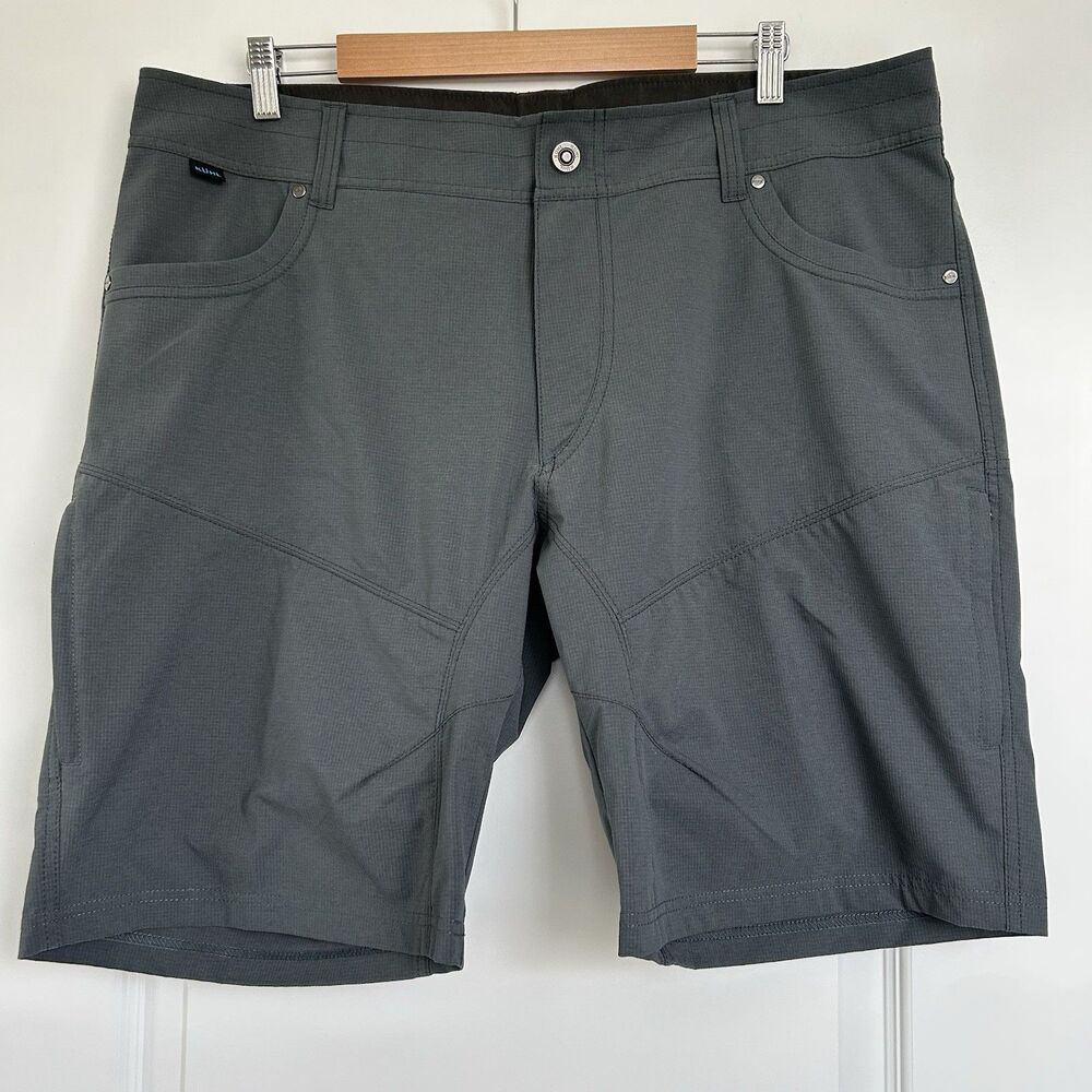 Kuhl Shorts Mens Sz 40 Gray Silencr Kargo Ripstop Cargo Hiking Outdoor Gorpcore